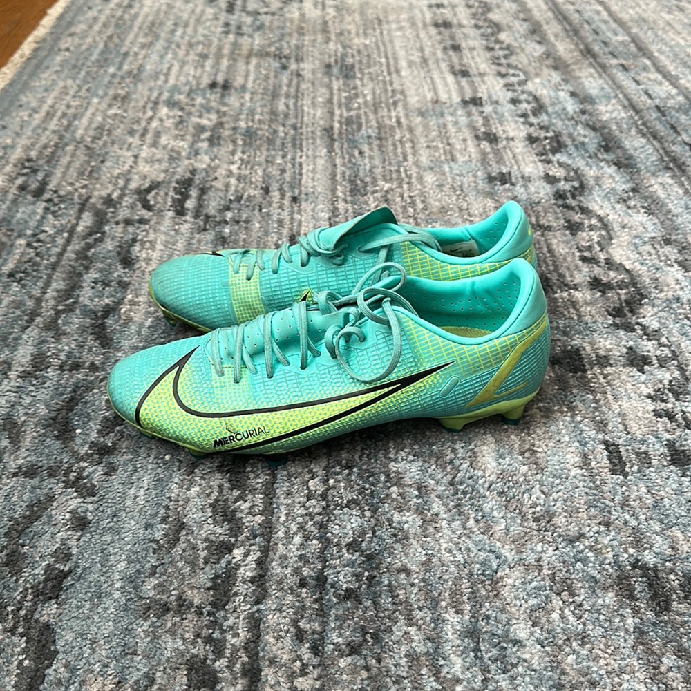 Nike Mercurial light blue soccer cleats